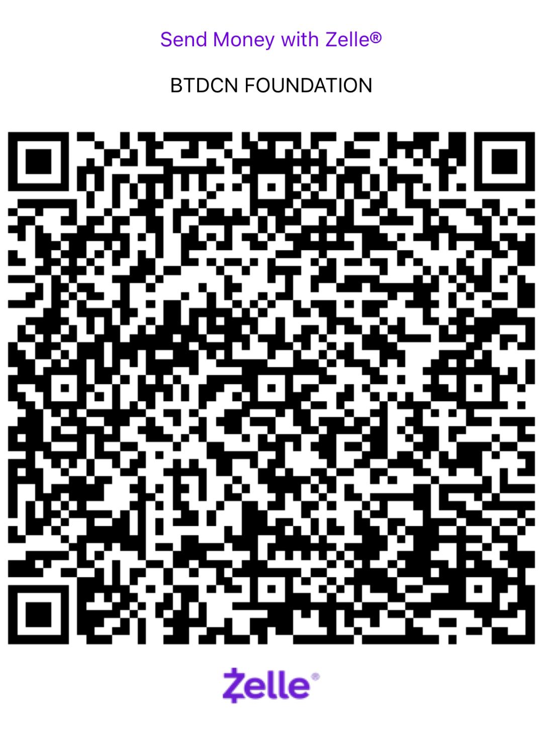 Zelle QR code for BTDCN Foundation